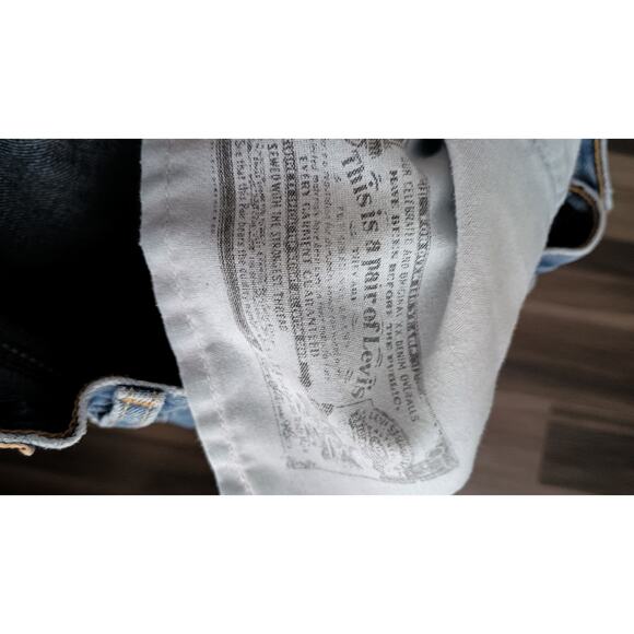 Vintage 501 button fly Levi's. 100% cotton 33w30L Authentic denim distressed Y2K - Picture 9 of 9